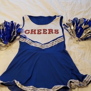 COSTUME-  Cheerleader with pompom.LIKE BRAND NEW!